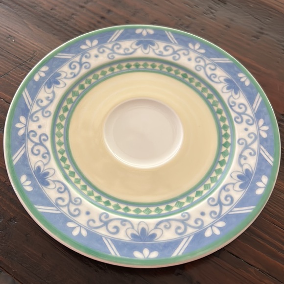 BOGO Villeroy & Boch Perugia saucer fine China Luxembourg 8 green blue - Picture 5 of 7